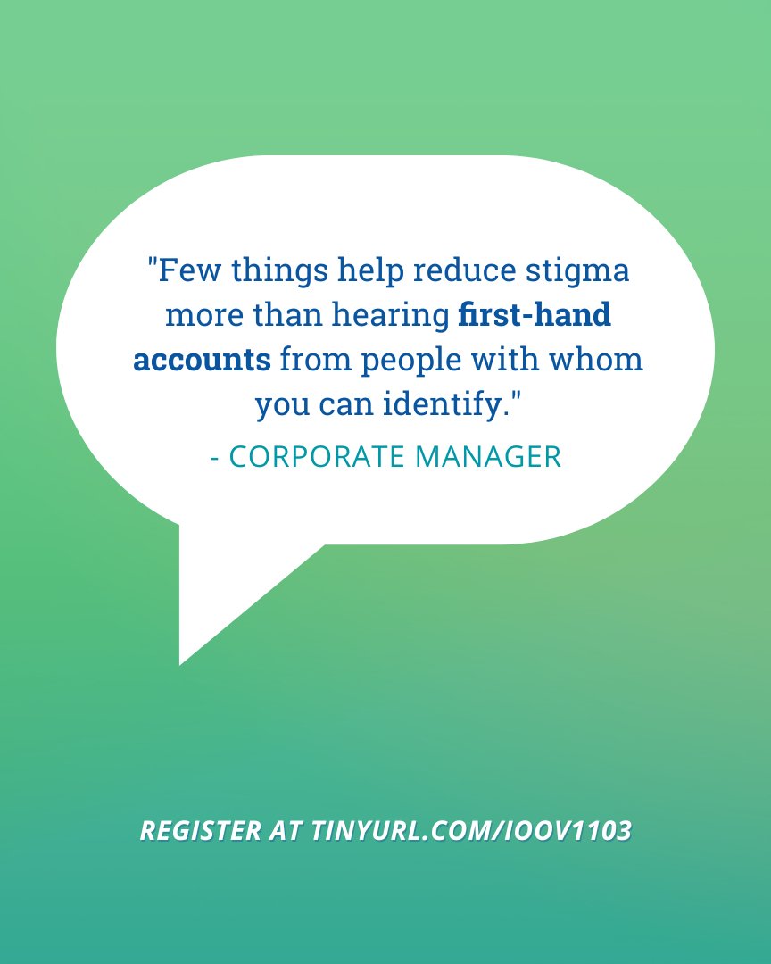 NAMIMass's tweet image. Don't miss our monthly session (11/3) of In Our Own Voice! IOOV is a powerful presentation that aims to change attitudes, assumptions, and stereotypes about people living with mental health conditions.
➡️ Register at tinyurl.com/IOOV1103