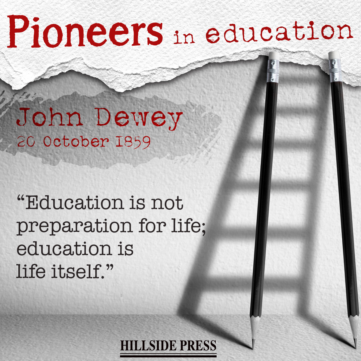 elthillside's tweet photo. John Dewey was a philosopher and educator whose ideas have been influential in education and social reform. He was a cofounder of the philosophical movement known as pragmatism, a pioneer in functional psychology and an innovative theorist of democracy.

#PioneersInEducation https://t.co/CaaVLmHTPD