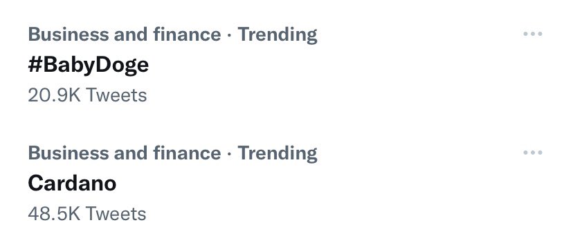 Let’s gooo #BabyDoge trending