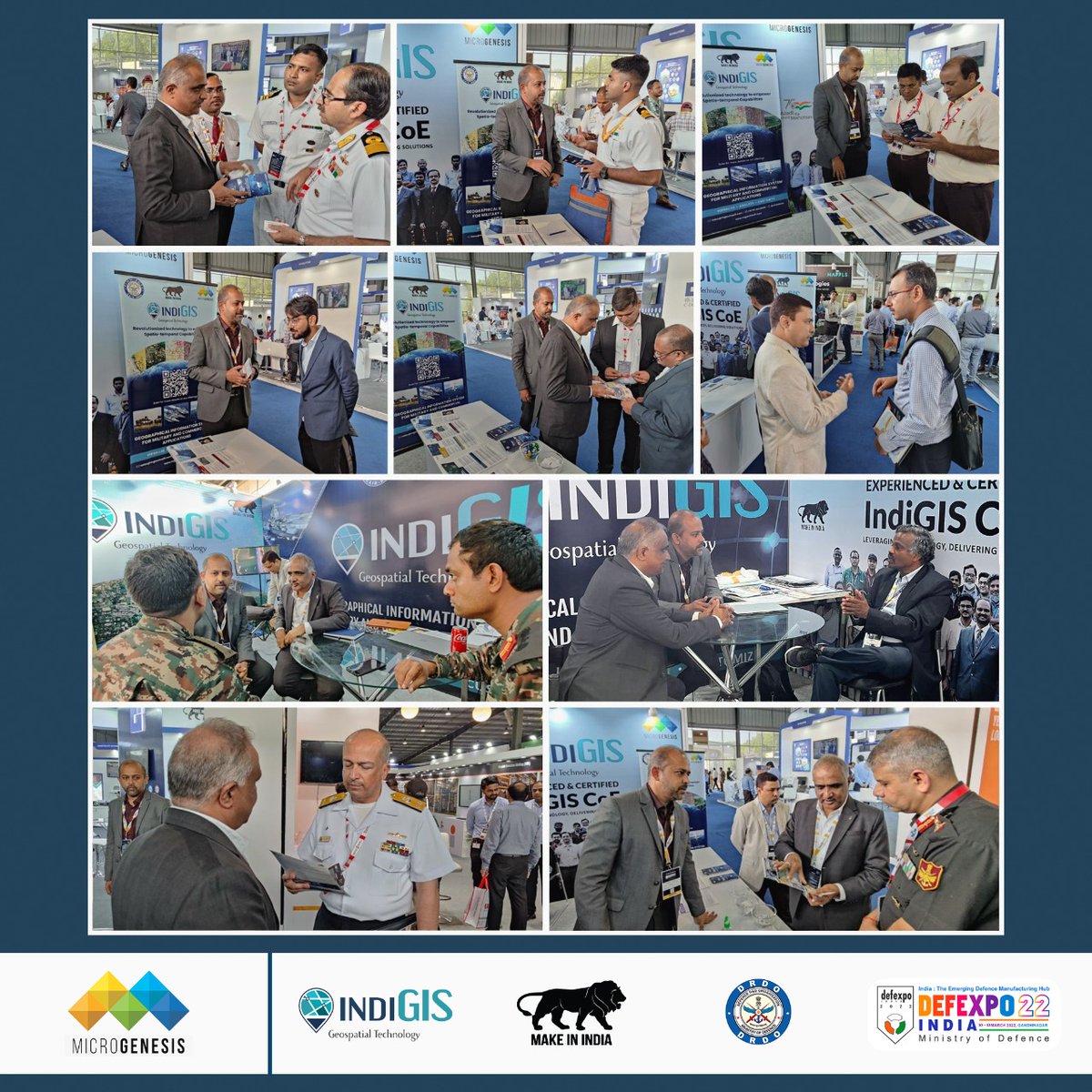 Mgtechsoft's tweet photo. The enthralled audience witnessed the future of innovation with #INDIGIS - #GISTechnology on day 2 at #DefExpo2022

Meet us at Hall &amp; Stand No: 7S.4 till 22nd Oct, to witness the power of #IndiGISTechnology at HEC, Gandhinagar, Gujarat. 

#DefenceExpo  #MGenatDefExpo2022 https://t.co/1rkkDmWIL7