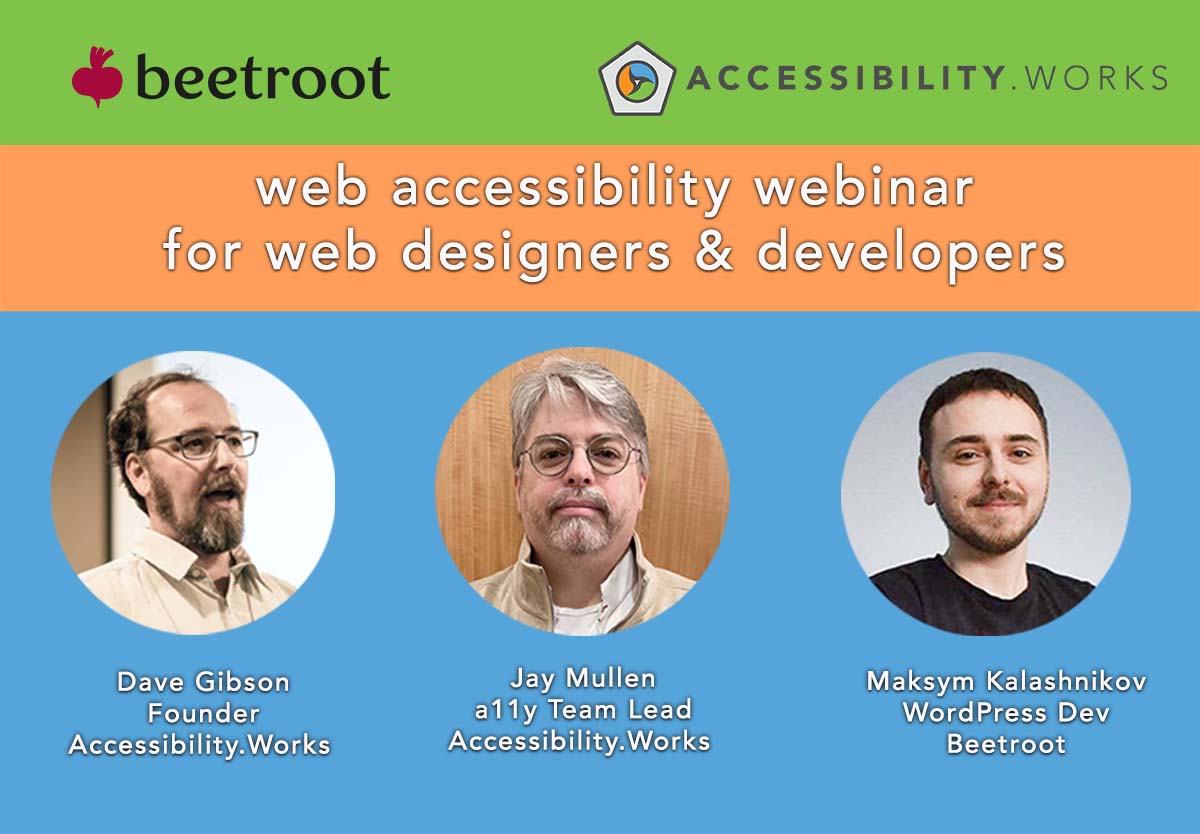 propdave's tweet image. Excited to participate in today&apos;s (11 EST) webinar on #webaccessibilty along with @beetroot_se Ukrainian team covering legal, best practices, wcag, common errors, + Q&amp;amp;A. More &amp;amp; Register &amp;gt; ow.ly/ER9u50L8ffI #webdesign #webdev #webdevelopment