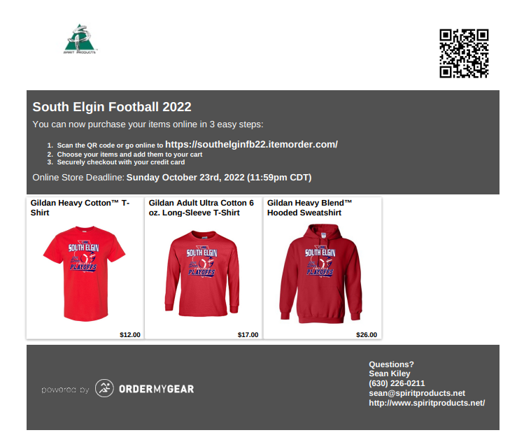 <a href="/sToRm_NaTiOn1/">SEHS Storm Nation</a> Get your football playoff apparel here!  Orders due by Sunday