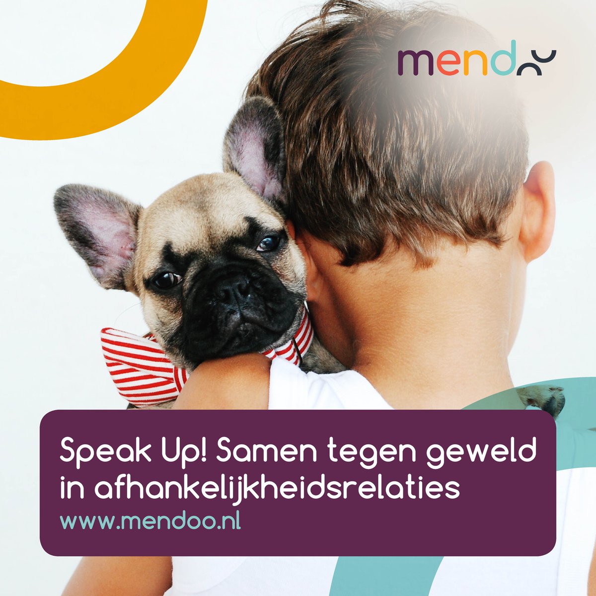 Ben je slachtoffer van geweld in een afhankelijkheidsrelatie en wil je ervaringen delen met anderen die hetzelfde hebben meegemaakt? Op 5 en 12 november organiseert stichting Speak Up empowermentdagen. Meer info: stichtingspeakup.nl/e-days/