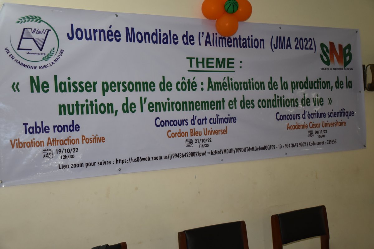 FAOBenin's tweet photo. "Cette journée a été retenue par la communauté internationale pour éveiller les consciences ... afin de développer, selon une approche inclusive et durable, des systèmes agroalimentaires efficaces", dixit le Représentant #FAOBenin. Célébration de la #JMA_2022 par #VHaN et #SNB. https://t.co/iXEEUfMAsW