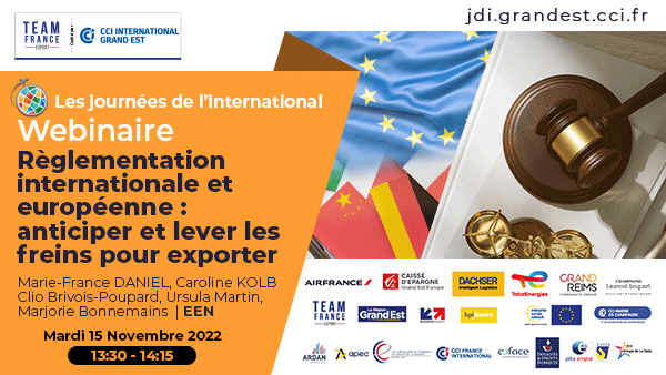 CCIexport_GE's tweet photo. L'équipe EEN est au rendez-vous des Journées de l'International avec un webinaire sur la réglementation.
Appréhendez les enjeux réglementaires et juridiques  :
Marquage CE-Reach-Contrats internationaux- Prestations de services frontalières- Incoterms...
👉🏻https://t.co/2Nf5TN7vne https://t.co/3GHkP87Jrk