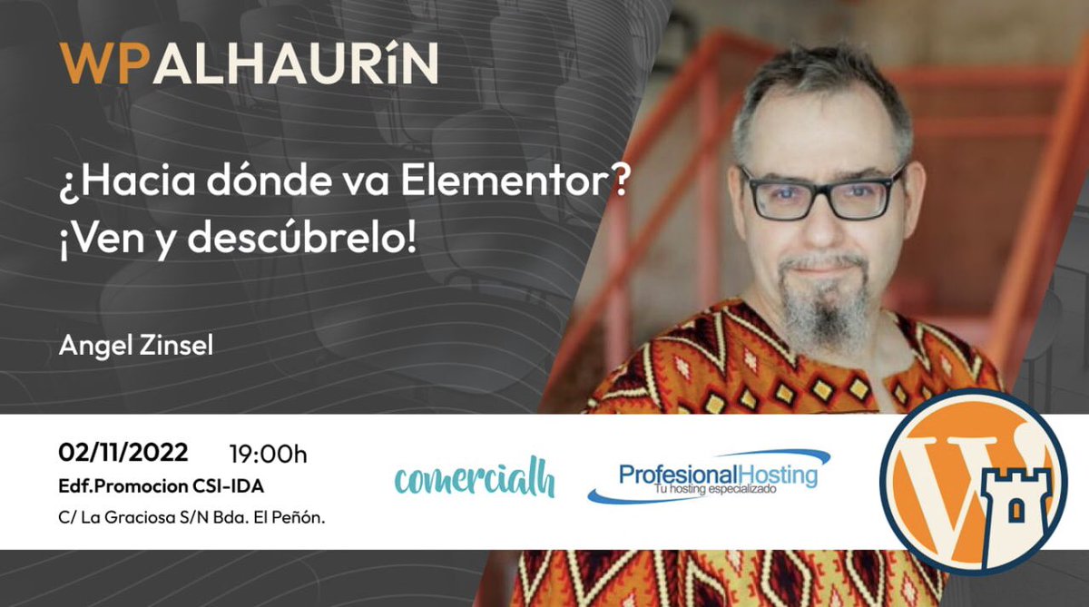 Si te gusta diseñar con #Elementor ¡no te puedes perder nuestro próximo meetup! Charlaremos sobre este constructor de páginas y <a href="/AngelZinsel/">Angel Zinsel</a> nos contará todas sus novedades. Nos vemos el miércoles 2 de noviembre en #AlhaurínDeLaTorre ☺️ #WordPress #Málaga
meetu.ps/e/LxwRp/4GKxY/i