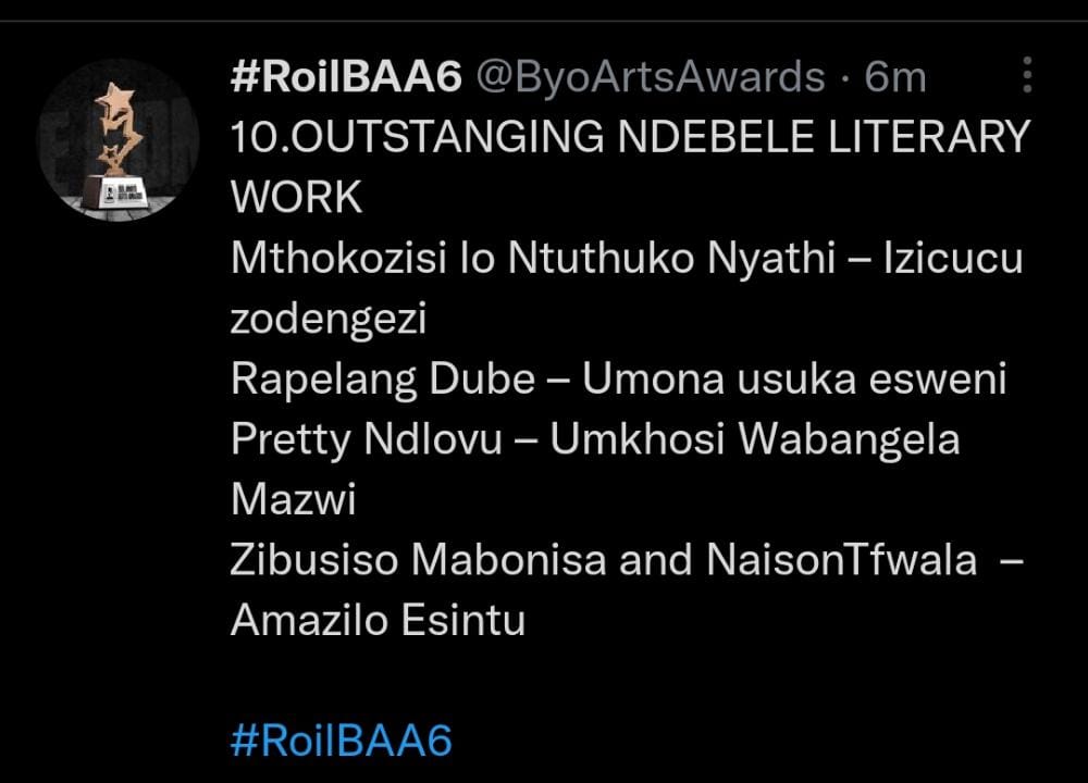mthokoe67's tweet photo. The Year Ending In Vibes🔥
Once again, l'm amongst the creative literary giants for their well deserved nomination...What an honour and recognition! Azikhale.🔥👌💥✍️
#RoilBAA22
#YourSupportIsHighlyAppreciated https://t.co/1fAwFdT9XB