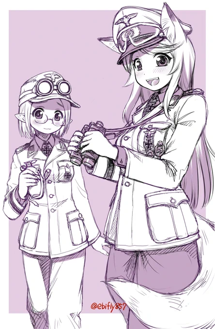 #女の子二人のイラストを貼る見た人もやる 