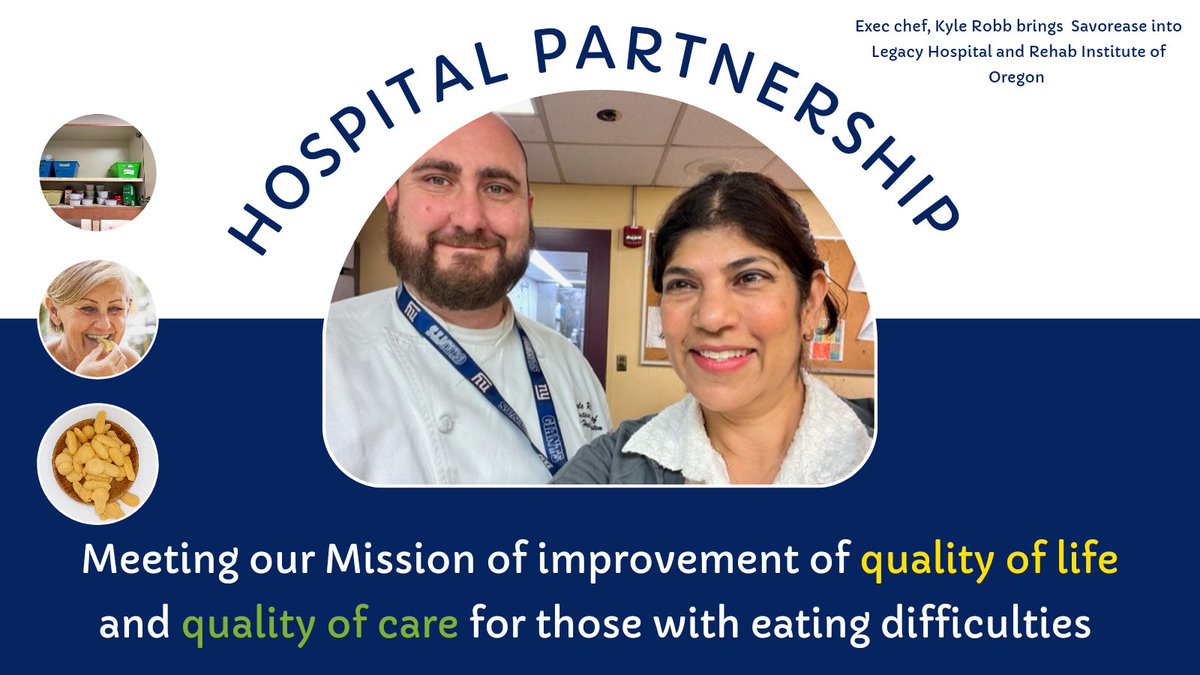 savorease's tweet photo. We are very excited to launch a facility plan with Legacy Hospital under the direction of Kyle Robb. 
The RDs, SLPs and RNs are all involved in this plan which really ensures success. 
If you want to ask about your facility and plans we offer, reach out at info@savorease.com https://t.co/wljp4aJL3j