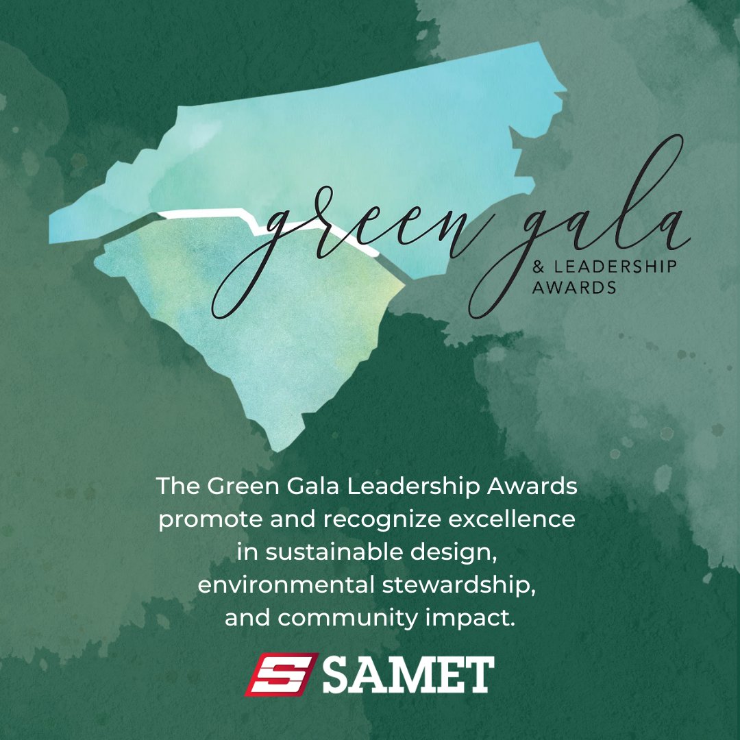 sametcorp's tweet image. “We look forward to celebrating leaders enabling an environmentally and socially responsible built environment at the Carolinas Green Gala on October 20th."  #BuildWithPurpose #thisissamet #sametcorp