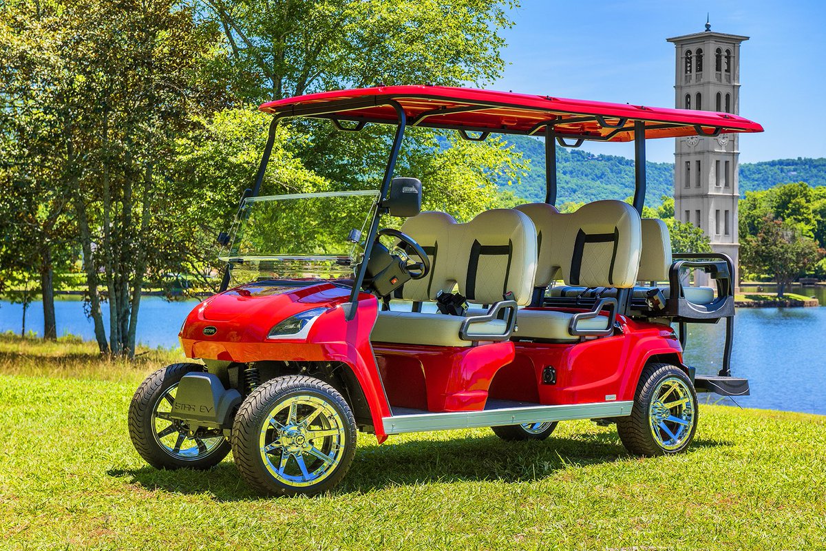 thetodddunlap's tweet photo. Dance with the STARs.  Street legal STAR Sirius Torch Red. Enjoy the ride. #golf #golfcar #golfcart #golfcartride #golfcarting #ElectricVehicles https://t.co/jUtHlsKfzo