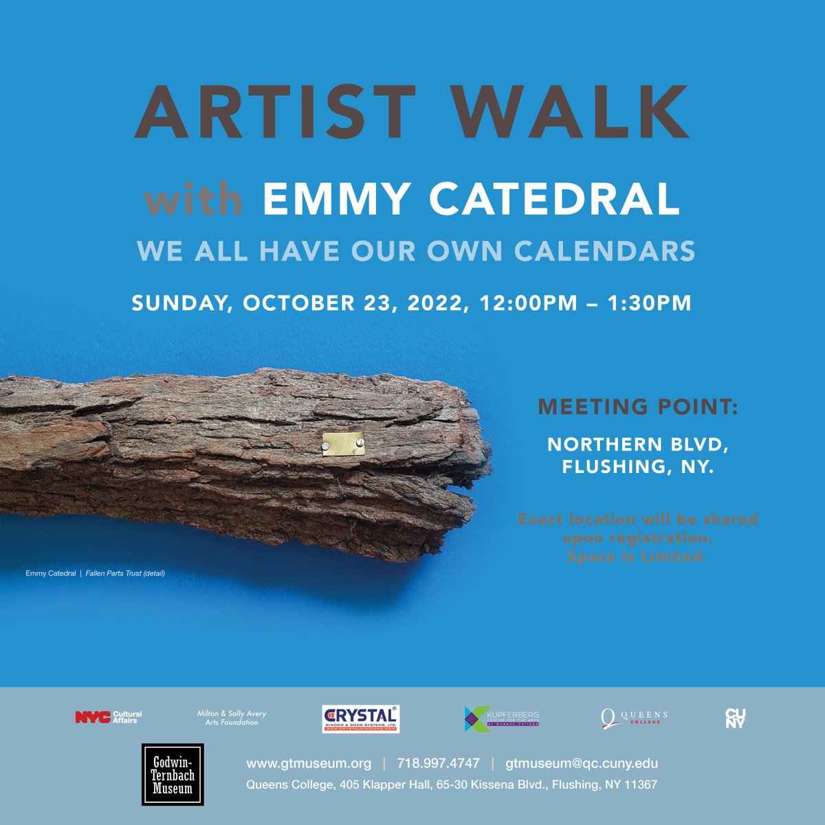 GodwinTernbach's tweet photo. Join us on Sunday, October 23 at 12pm for an Artist Walk in Flushing! 
Emmy Catedral’s artist-talk will take the form of a guided walk—a fuzzy constellation highlighting Flushing’s co-existing, discordant micro-histories, of immigration, religion, razed sites.
#GTM #artisttalk https://t.co/CFJi8qUwCj