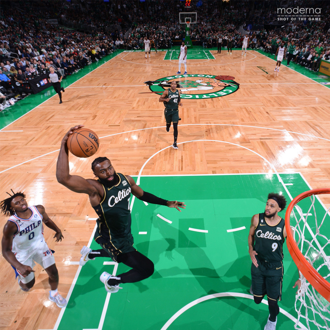 celtics's tweet image. a high-flying start to the season 🔨