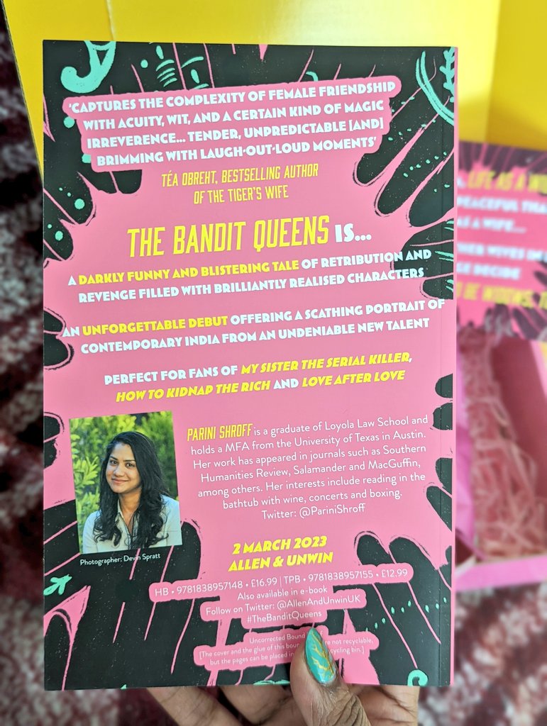 Many thanks to @AllenAndUnwinUK for sending this amazing package containing #TheBanditQueens by @PariniShroff 

So exciting! 💃🏾💃🏾💗 (And my nails just happened to match 🤣)
#RepresentationMatters

#bookblogger #bookpost #bookstagram 
@sofeeeee @AtlanticBooks