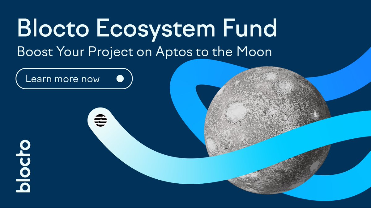 BloctoApp (🐚,🐚) (@bloctoapp) on Twitter photo With the mainnet launch of <a href="/AptosFoundation/">Aptos has moved to @Aptos</a>, we are thrilled to announce the first community-based Ecosystem Fund on Aptos to help the #Aptoverse thrive! Ready to boost your project to greater heights with <a href="/BloctoApp/">BloctoApp (🐚,🐚)</a>'s $3M Ecosystem Fund?
READ MORE👉lihi1.com/PHFTf With the mainnet launch of <a href="/AptosFoundation/">Aptos has moved to @Aptos</a>, we are thrilled to announce the first community-based Ecosystem Fund on Aptos to help the #Aptoverse thrive! Ready to boost your project to greater heights with <a href="/BloctoApp/">BloctoApp (🐚,🐚)</a>'s $3M Ecosystem Fund?
READ MORE👉lihi1.com/PHFTf