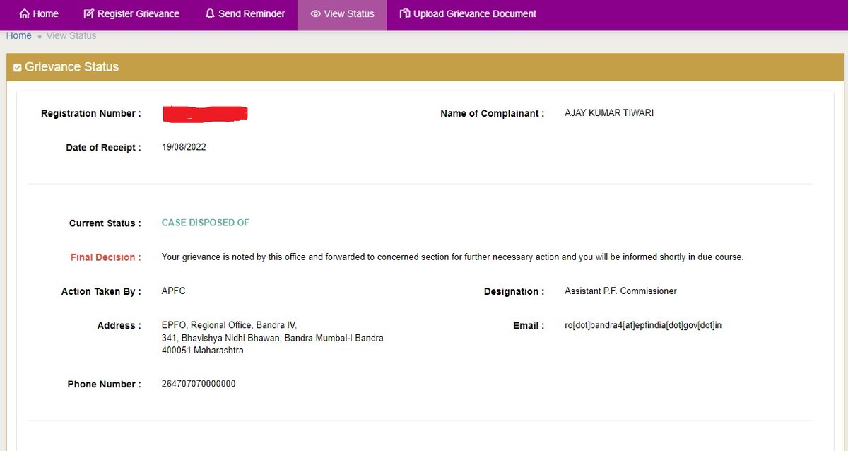 t_ajay's tweet photo. @socialepfo this is the current status of my grievance, but on the ground, nothing has changed, still, my claims are getting rejected due to the same error. Unable to reach through helpline to get clarity, it's been > 2 yrs
@LabourMinistry @mygovindia @PTI_News @AccentureIndia https://t.co/mSD6zJ7Auq