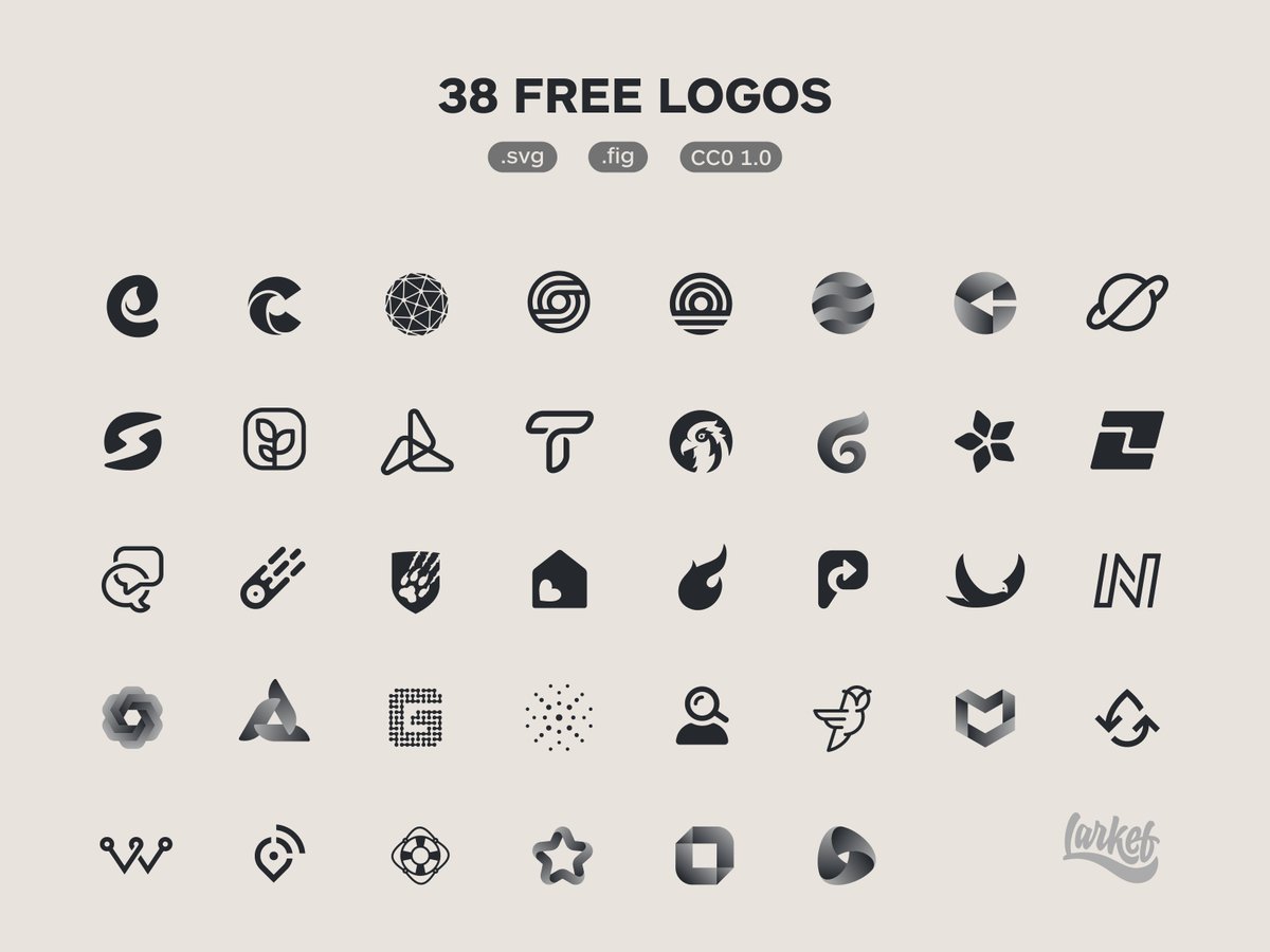 Turned 38 yesterday so here’s a little treat for you:

🎁 38 free logos you can download and use for whatever you want. 

These were going unused on my harddrive and I figured perhaps some of you could put these to good use.

Get ‘em here:
🔥 dribbble.com/shots/19689206…