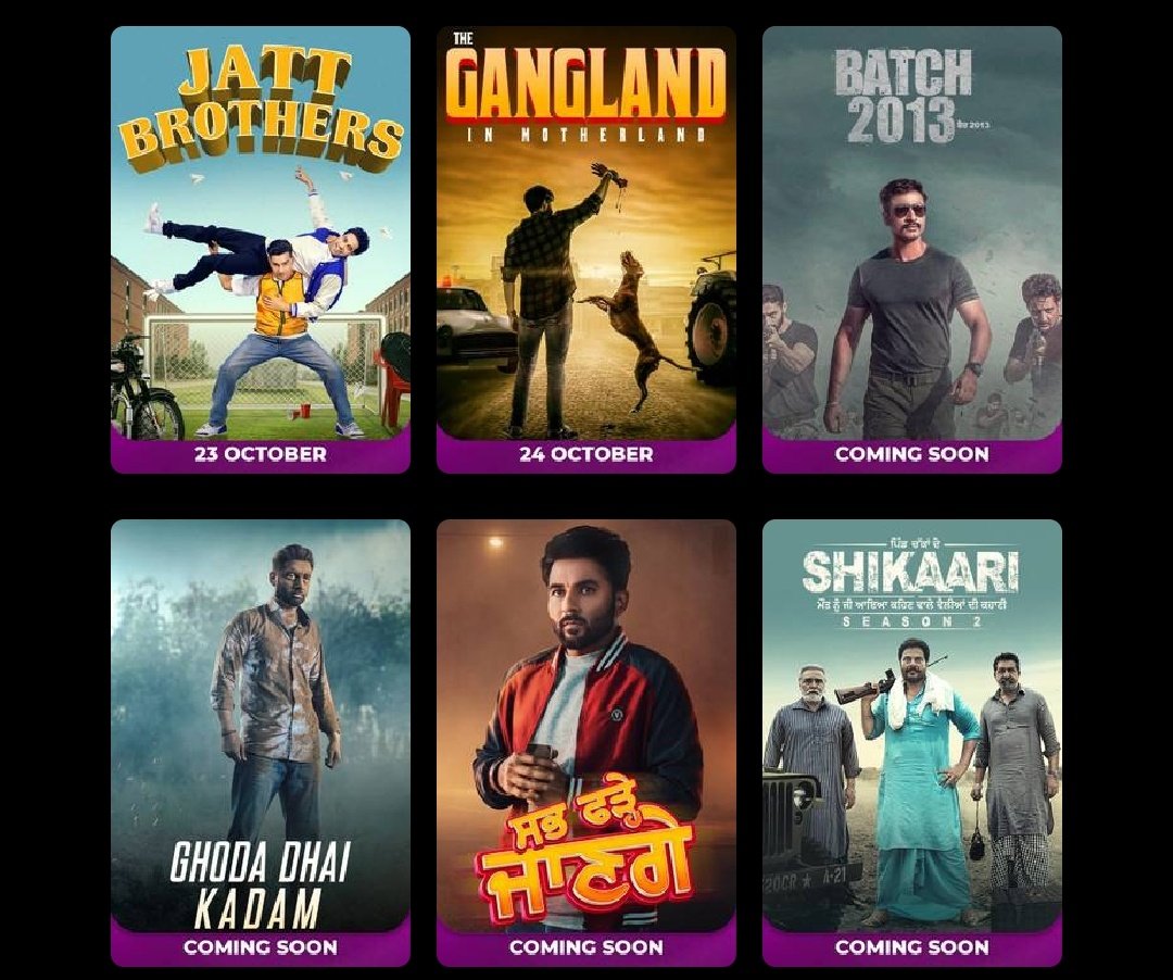 CinemaRareIN's tweet photo. Coming Soon on @chaupaltv..
Punjabi films and series..
#KakaPradhan - 20th Oct
#Lover - 21st Oct
#Sikander2 - 22nd Oct
#JattBrothers - 23rd Oct
#TheGangalandInMotherland S1 - 24th Oct
#LaungLaachi2 - 25th Oct
#Shooter - 5th Nov https://t.co/5Winyt1zT7