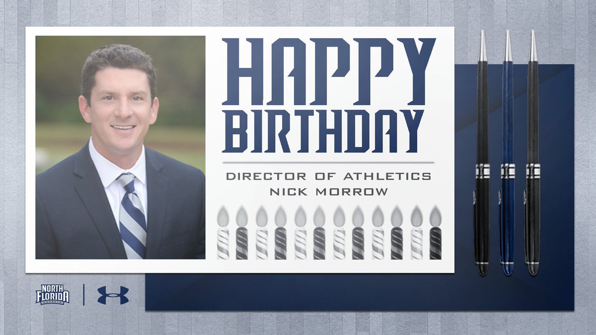 UNFOspreys's tweet photo. Happy birthday to our fearless leader, Director of Athletics @MorrowUNF 🎂🥳

#SWOOP https://t.co/hKERh2fxX5