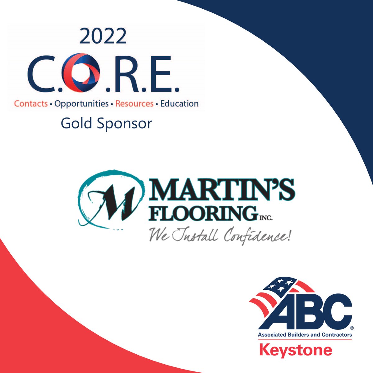 Thank you to Martin's Flooring, Inc. for being a Gold C.O.R.E. Sponsor for 2022! View a full listing of all our generous C.O.R.E. Sponsors and sign up to be a 2023 Sponsor here: abckeystone.org/core-program/ #ABCMeritShopProud