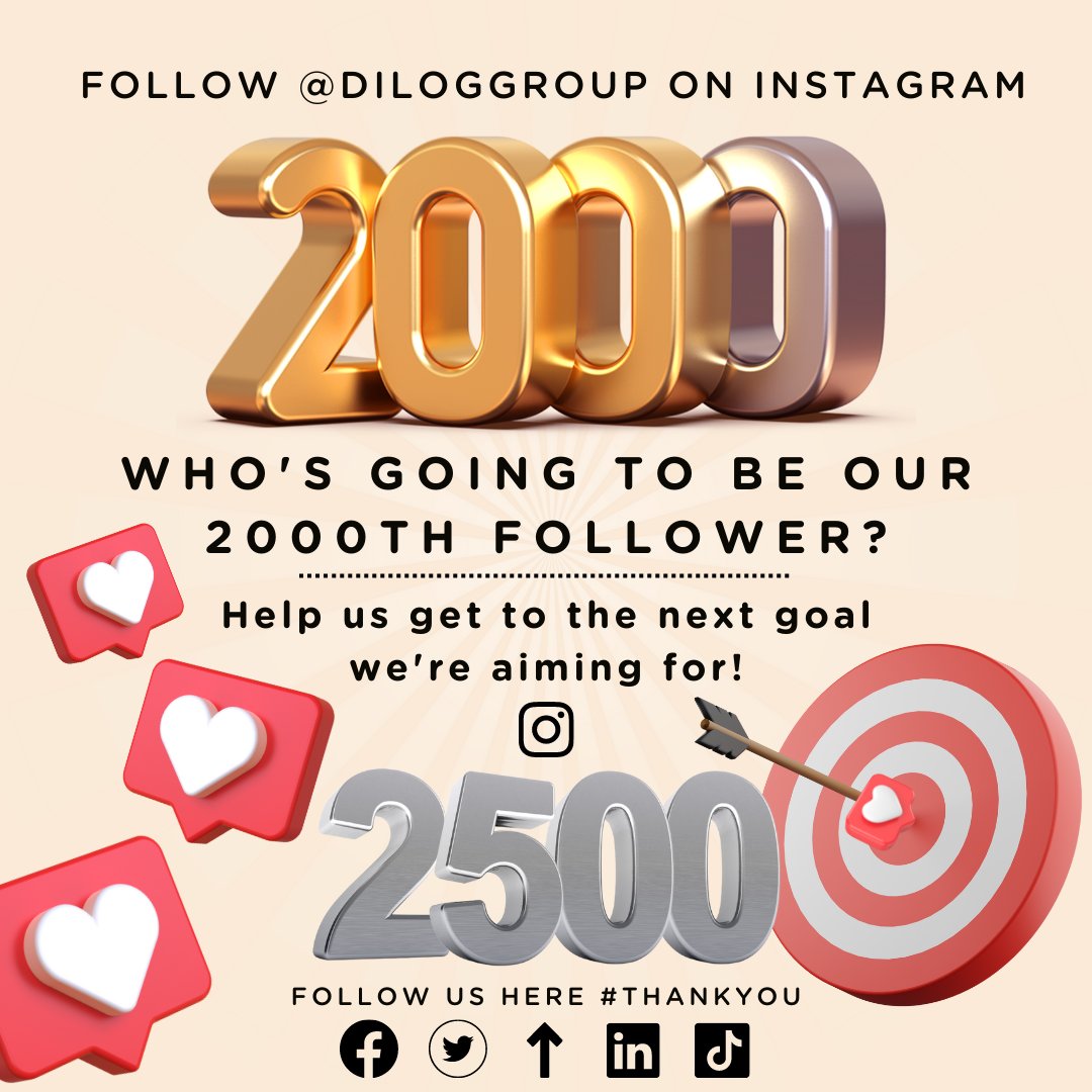 DilogGroup's tweet photo. 😲 We're almost at 2000 Followers on Instagram!
🙏Thank you for all your continued support!
💡 If you're not already following there, head over now and chuck us a #follow 👍
🔗 https://t.co/WXBAk1LuFF
🎯 We're aiming for 2500 next!
#Followusoninstagram #followuson #Instagram https://t.co/CTyJ6zcq6g