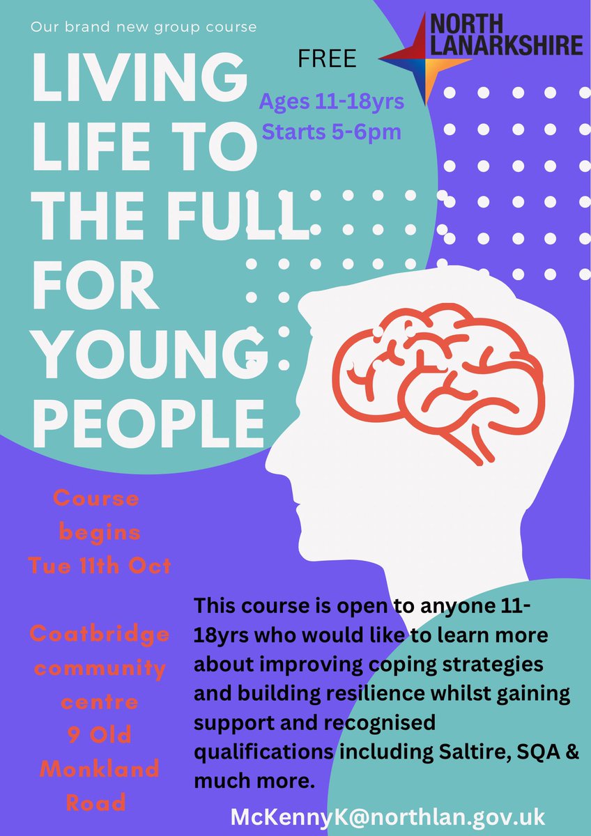 Some great free youth-work offers happening in Coatbridge including our junior group 👀 @WhatsOnFamilies @WhatsOnLShire @My_Coatbridge @LLTTFYP @StAndrewsHS @StAmbroseBucha1 @stambrosehigh @CoatbridgeHigh @JamieD_CHS @BuchananHigh @BuchananParent