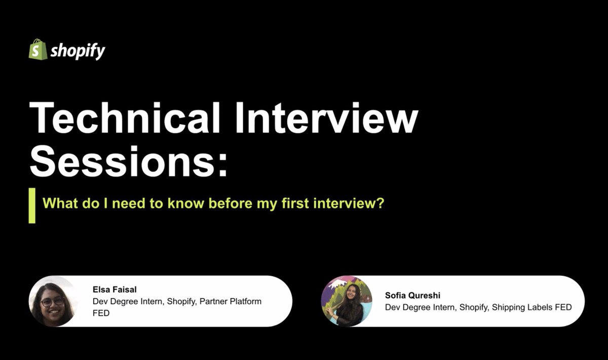 hEr_VOLUTION's tweet photo. We loved Sofia's and Elsa's #STEMingUP Speaker Series. The 2 Dev Degree Interns at @Shopify facilitated a live session showing how one can successfully conduct themselves during a technical interview. Check out upcoming speaker series and register today https://t.co/izmBY0jxjI https://t.co/kyc89y0HE0