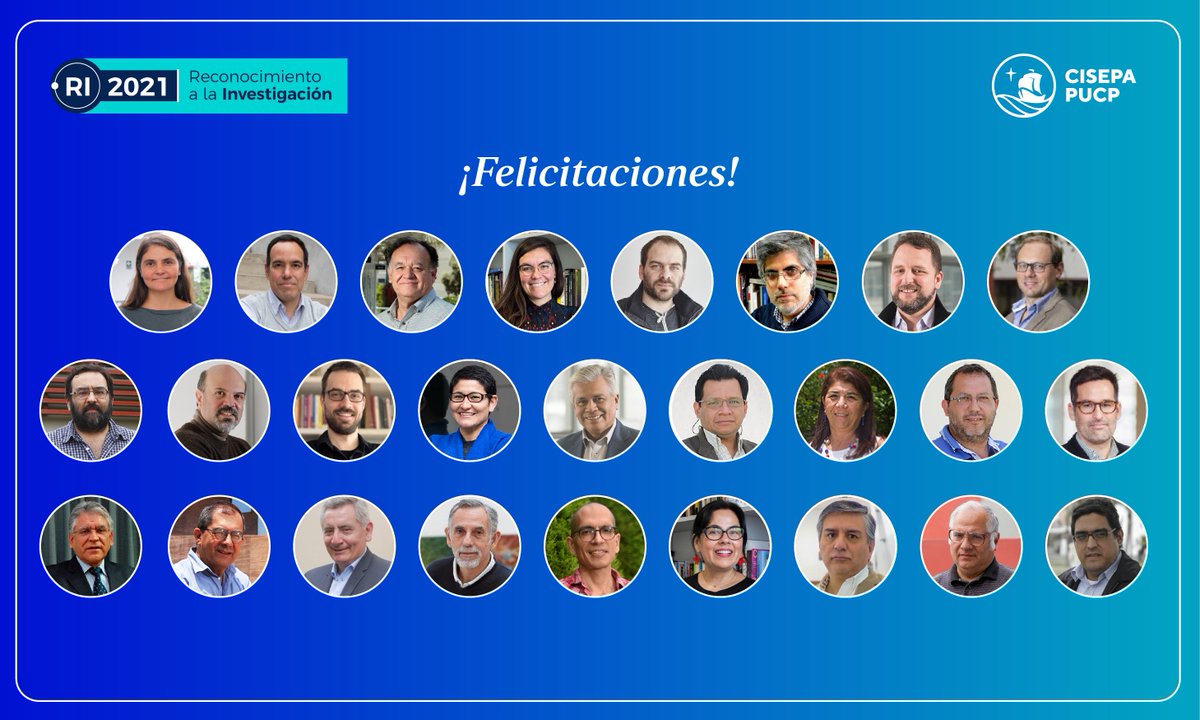 cisepa_pucp's tweet photo. #OrgulloCISEPA🏅| ¡Felicitamos a nuestras y nuestros más de 2️⃣5️⃣ investigadores CISEPA ganadores de la convocatoria de Reconocimiento a la Investigación RI – 2021 👏!
🌐 Más información en nuestra nota informativa 👉
https://t.co/EINib9giHB
@dptoccssPUCP
@Deconpucp https://t.co/bEU0pr7P0i