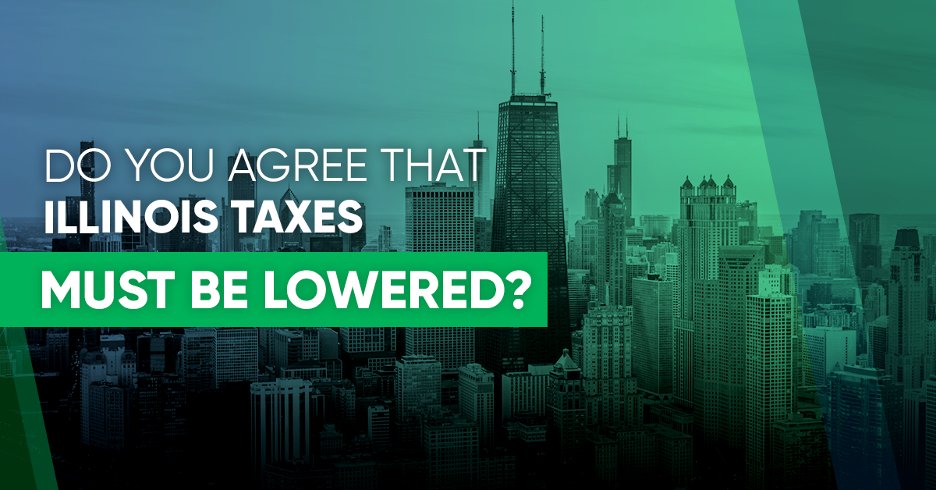 CutILTaxesNow's tweet photo. Our Chairman @1980Reagan wants to stop any further tax hikes. We need to CUT TAXES for Illinois families, NOT raise them! Do you agree? https://t.co/buh8Im7gYI