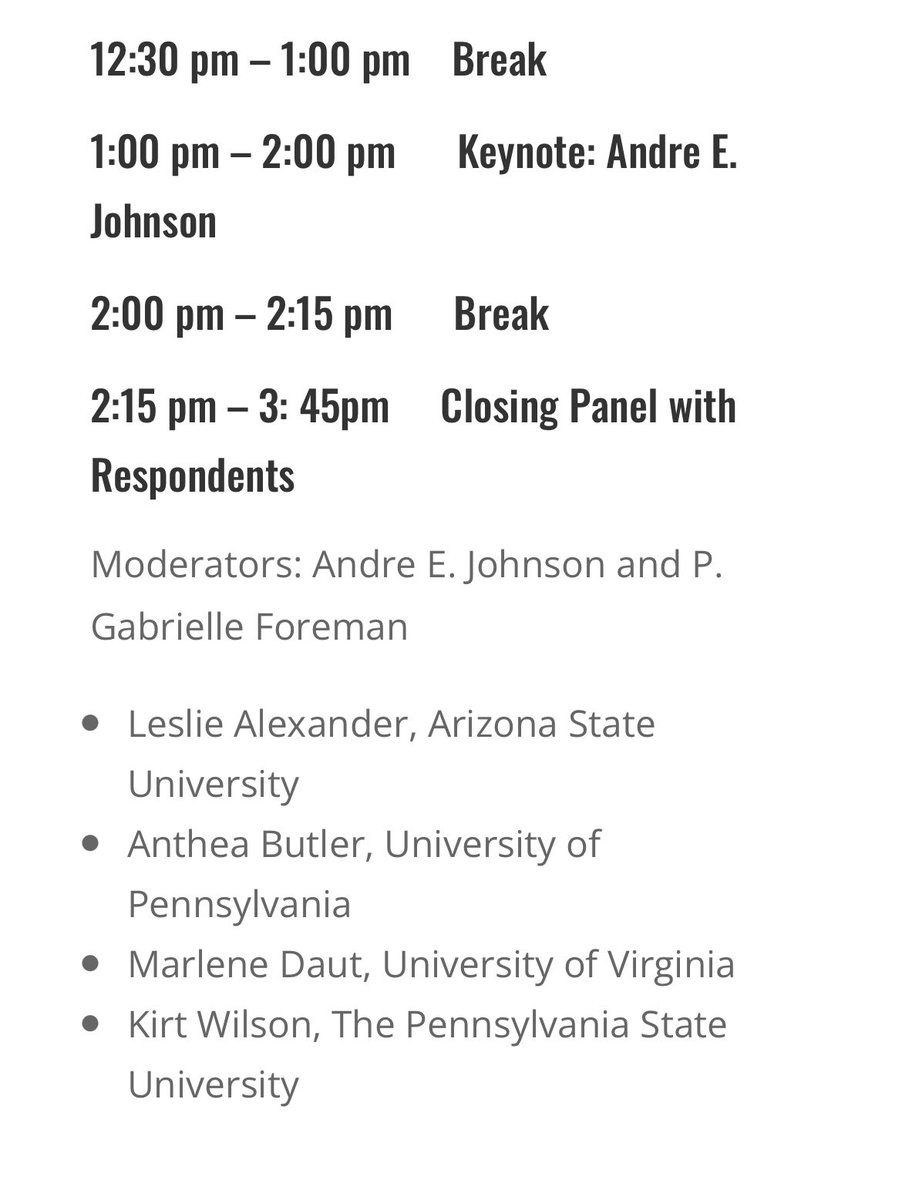 CCP_org's tweet image. Day 2 of #CCPSymposium starts soon!
coloredconventions.org/digblk/symposi…
This morning's panel includes @ClevelandKimchi @mzapedowska and Thanayi Jackson.
Later we have @aejohnsonphd's keynote and a panel discussion with @lesliemalex @AntheaButler @FictionsofHaiti @KirtWilson
Join us!