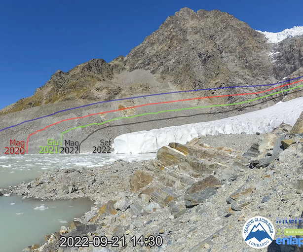 mountainblogit's tweet photo. VIDEO. Ghiacciaio di Fellaria (Lombardia) | La calda estate 2022 in time-lapse https://t.co/ky1R9iE2Dt https://t.co/TInMpgTPti