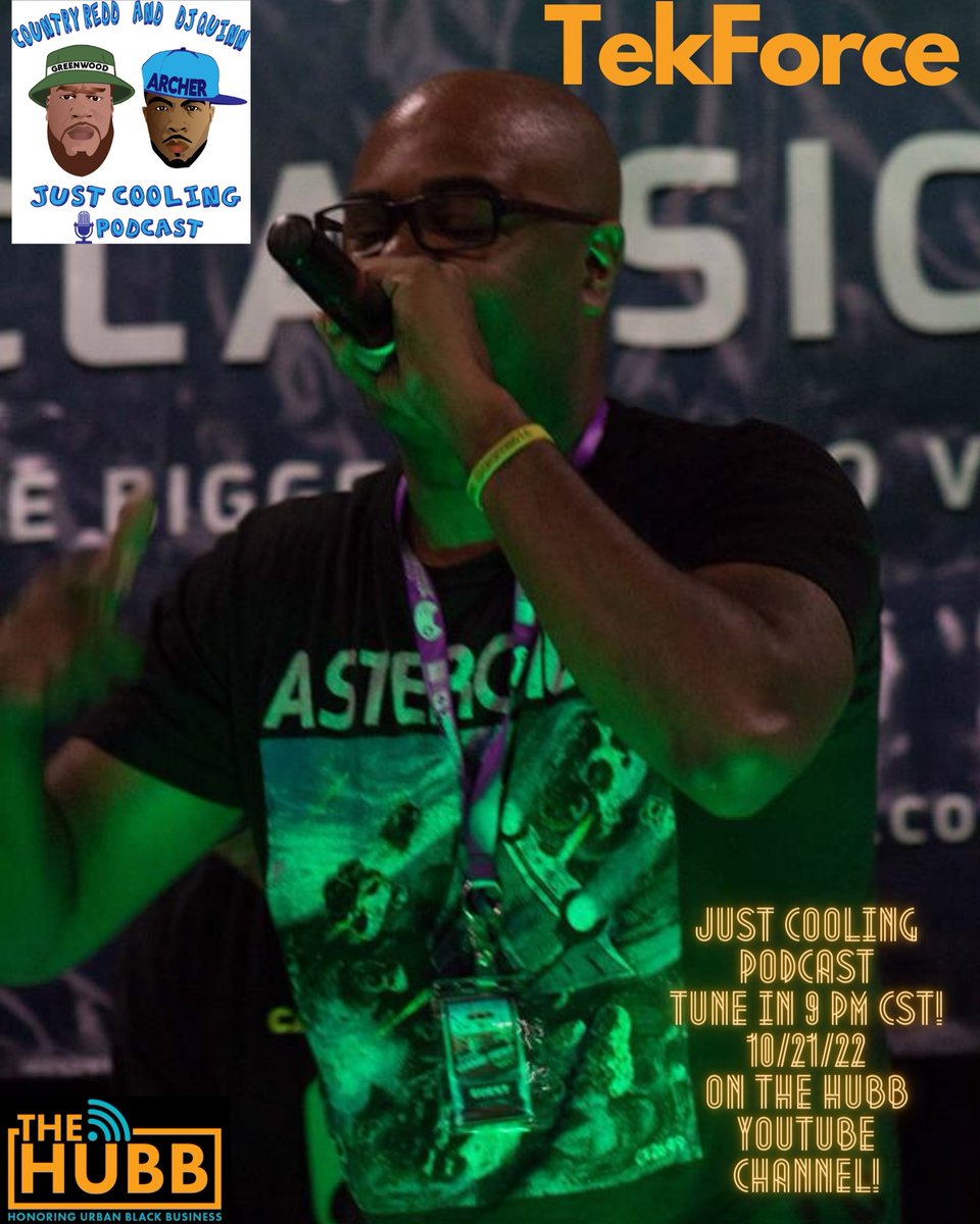 TekForceRises's tweet photo. This Friday, check me out on the Just Coolin podcast at 9pm! We'll be talking about "Unspoken" and how TekForce came to be!!! #Unspoken #lightcycleent #tekforce https://t.co/1k3p39pK7b