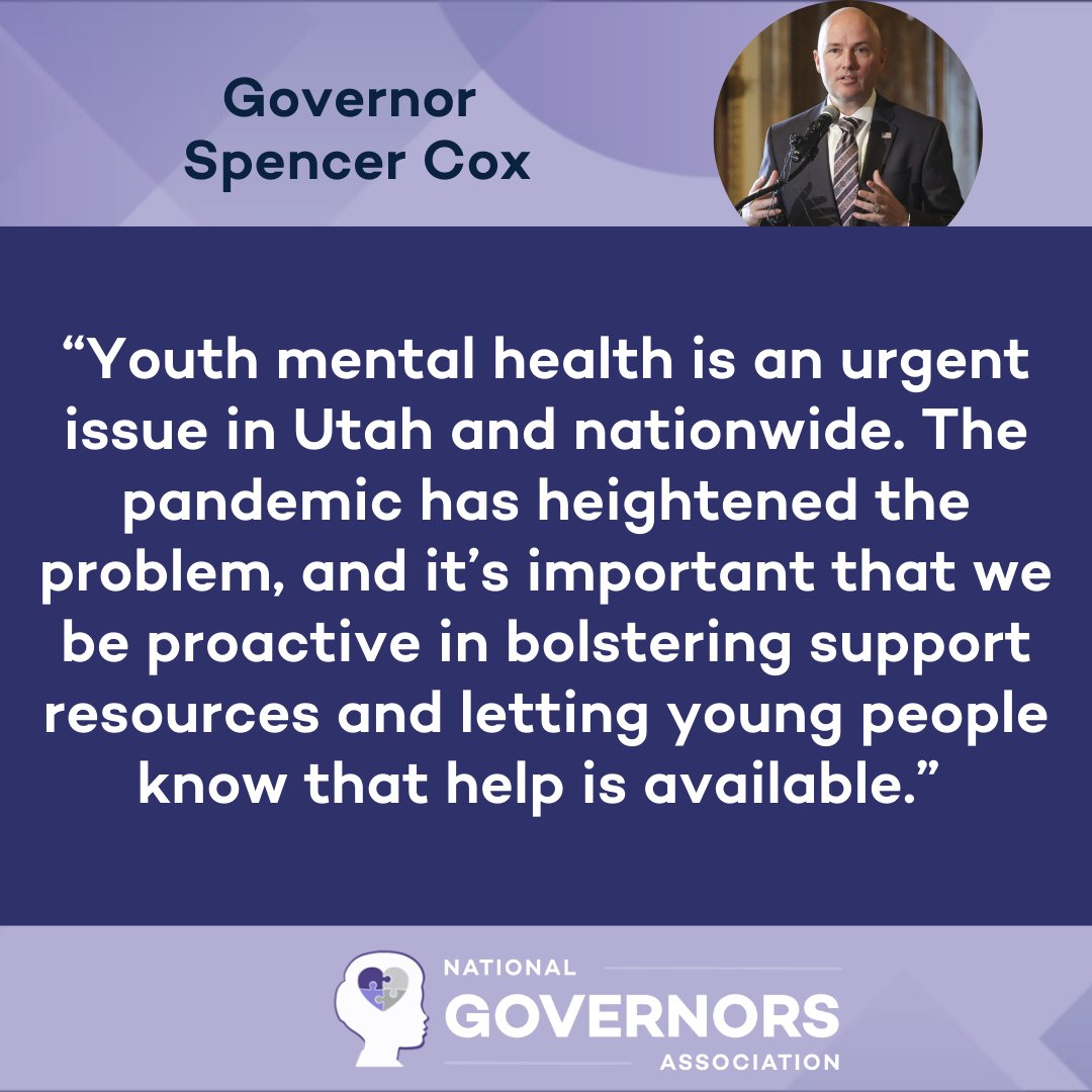 NatlGovsAssoc's tweet photo. NGA Vice Chair @GovCox is hosting NGA Chair @GovMurphy in Utah this week for a #YouthMentalHealth Convening of health experts, including parents, physicians, pediatric psychologists, educators, policymakers and other experts. Learn more: https://t.co/dJ4n8AjTS8 https://t.co/skrDqiPtRl