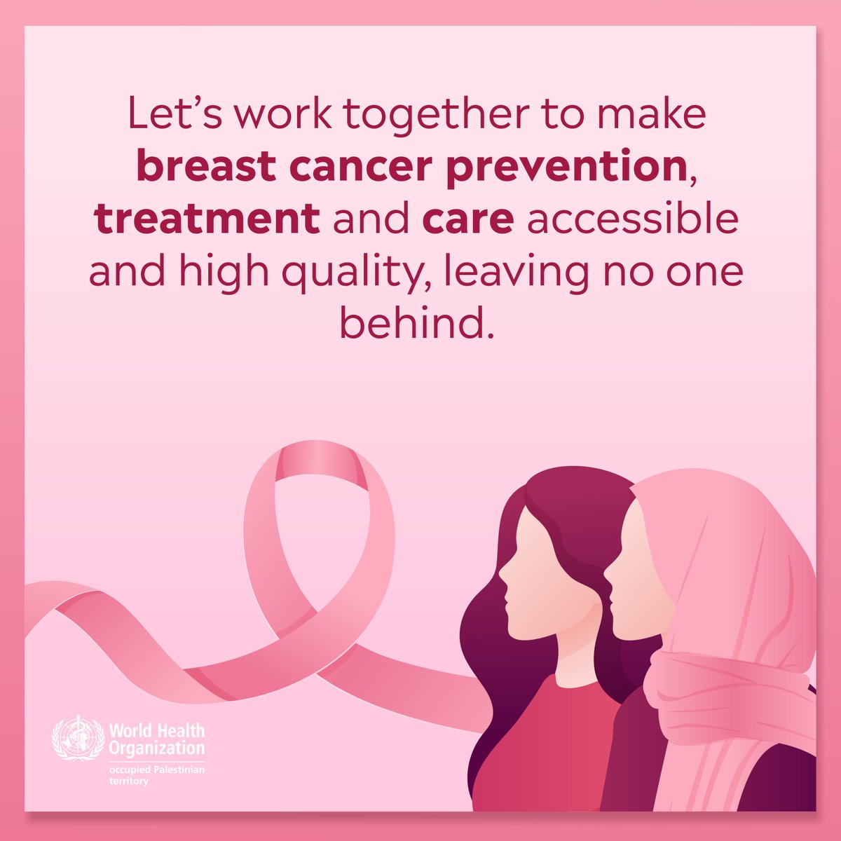Breast cancer survival rates can be significantly improved by strengthening prevention, early detection, treatment & referral pathways. Collective effort is needed to ensure an adequate health workforce👨‍⚕️ infrastructure 🏥 equipment 🔬medicines💊 supplies📦 #BreastCancerAwareness