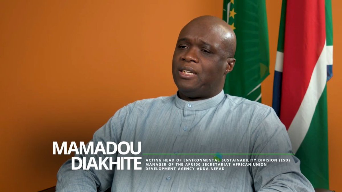 Afr100_Official's tweet photo. Our Secretariat manager @Mamadou_AFR100 was recently featured on @EvergreeningA documentary film ‘Turning Words Into Action’. The film showcases the incredible effort that’s gone into the launch of our sister project Restore Africa Programme. Link coming soon. @NEPAD_Agency https://t.co/7Vv1UANzdH