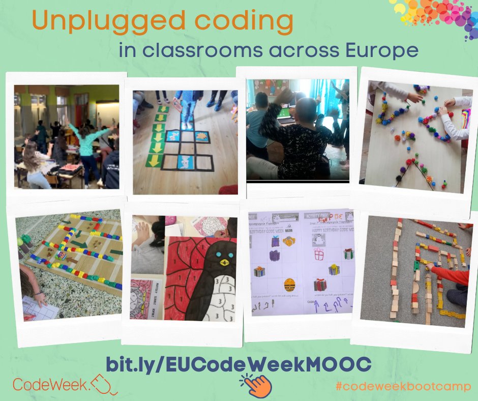 abfromz's tweet image. Coding unplugged is in full swing in classrooms across Europe & beyond as participants of the #CodeWeekBootcamp share inspiring activities & ideas with their peers. You can still join the MOOC and bring the joy of coding to your classroom bit.ly/EUCodeWeekMOOC #CodeWeek