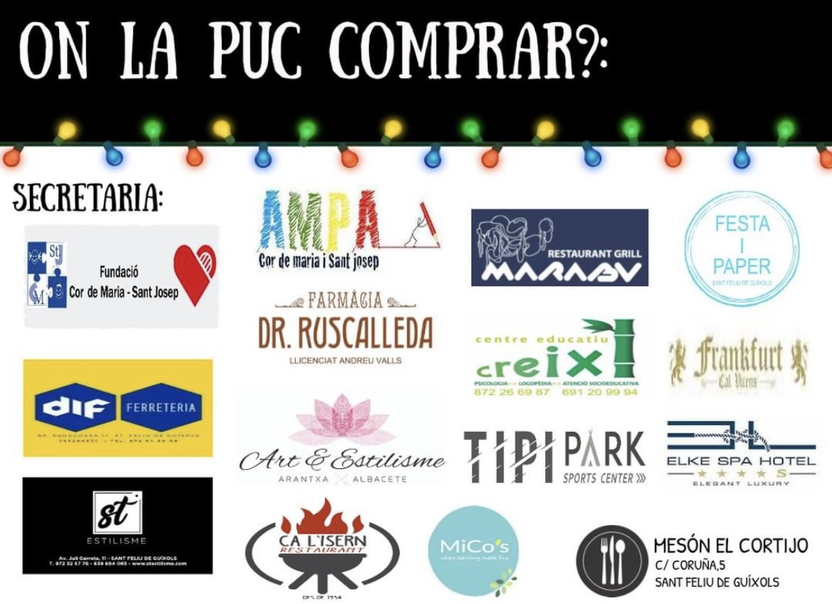 CorMariaStJosep's tweet photo. Us recordem que l’AMPA ja té a la venda les participacions pel Sorteig de Nadal!
#lasortésnostra https://t.co/Fqk4m52Esk