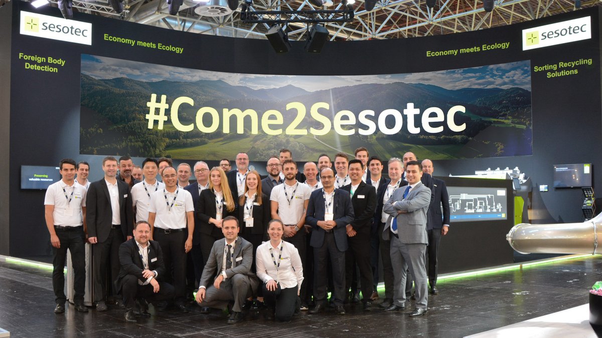 Sesotec's tweet photo. Today, our vision is reality. We're happy to be part of K 2022. With the best team. With an iconic booth set-up. With the best innovations on Artificial Intelligence. Be part of it - we are looking forward to meeting you! https://t.co/dVjrVGhPzD
