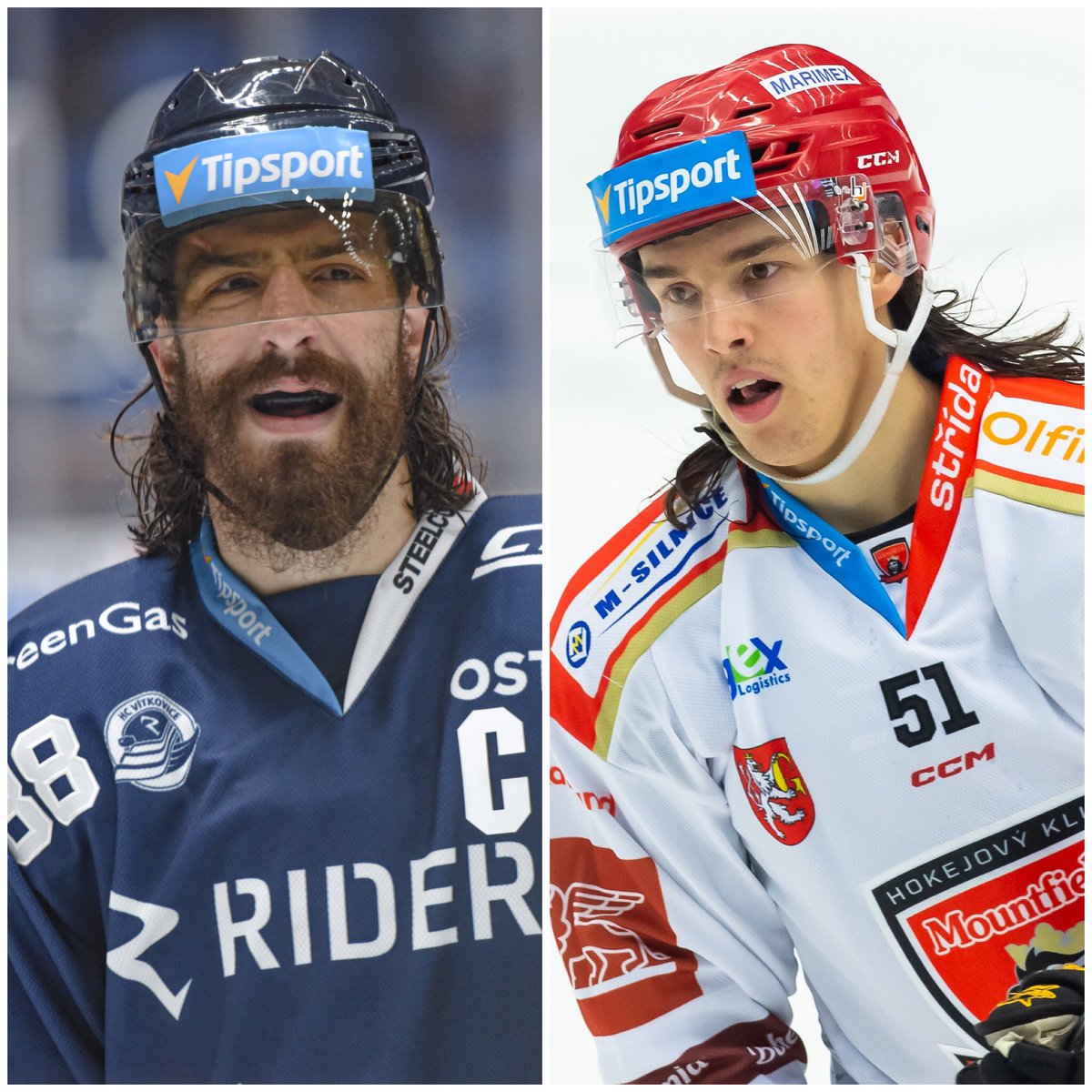 OndrejZamazal's tweet photo. V nedÄli 30. 10. se bude bude hrĂĄt utkĂĄnĂ o nejdelĆĄĂ vlas v @telhcz! #Mueller #Huttula @hcvitkovice vs. @MountfieldHK đž Thomas GaĆŸda / Stanislav SouÄek https://t.co/CRnoh0ppay