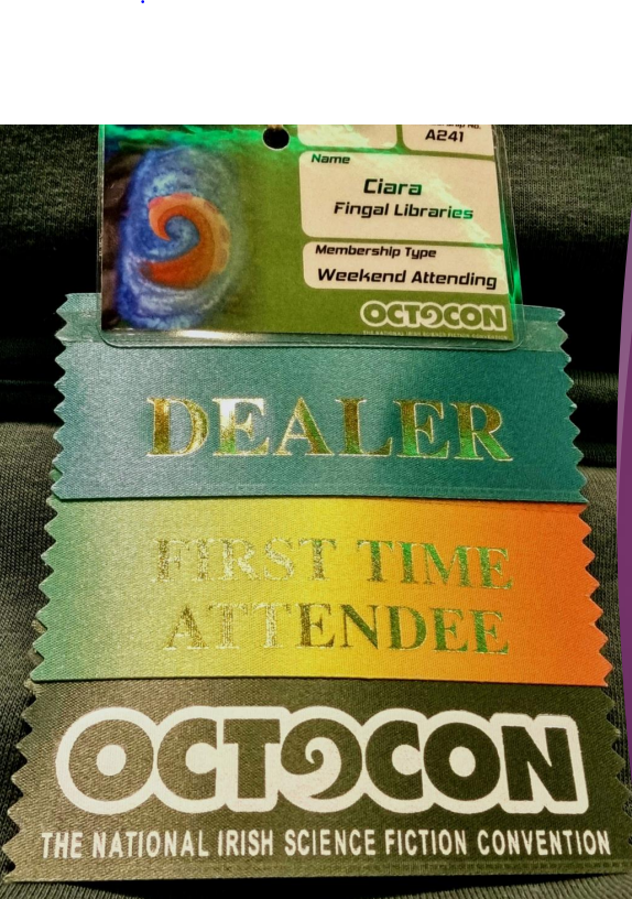 fingallibraries's tweet photo. Marc, Conor & Ciara of Fingal Libraries were delighted to return to #Octocon2022!
Thrilled to meet Guest of Honour @MikeOwenCarroll - best known for writing Judge Dredd for 2000AD⭐⭐
Many thanks @octocon & @DublinCityofLit for sponsoring!
Looking forward to #Octocon2023! https://t.co/BTvkpBCYCz