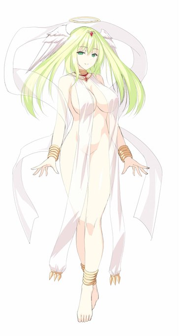 ラスボスじゃないけど上級天使のボスキャライメージの新キャラ。中身は多分結構なクズ。大天使が服を着てるのはおかしいと思ったので消しました(^ω^) 