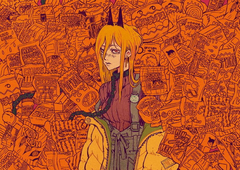 kiuhopper's tweet photo. To celebrate Power‘s entrance in the last CSM episode.
Trick or treat woth Power💖🩸🩸🩸
Some snacky puns, only here! 🎃✨ https://t.co/cczEyPhLJt