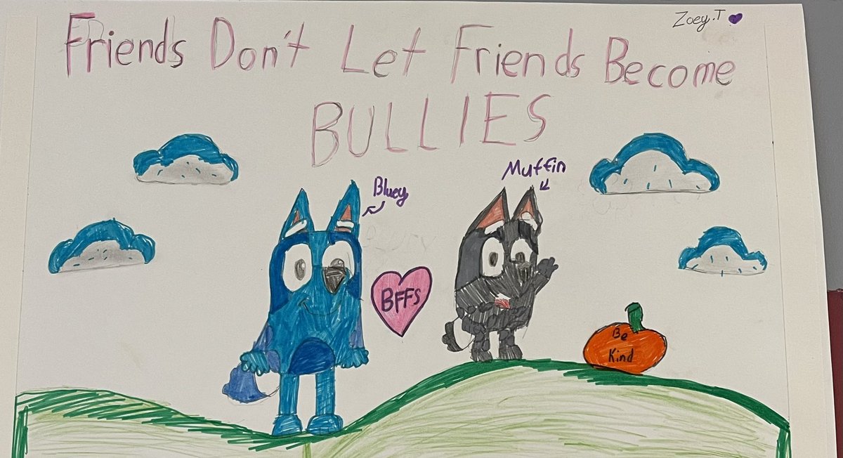 higdonhuskies's tweet photo. Our Higdon Huskies are standing up to bullying on Unity Day! Check out some of our posters our amazing students created! “Don’t be a bully, be a friend!” 🧡🧡 #ccpsunityday22 @CCPS https://t.co/ZeO1PSR5Qp