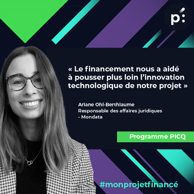 Prompt_Innov's tweet photo. Retrouvez le témoignage d'Ariane Ohl-Berthiaume, Responsable des affaires juridiques chez Mondata. Un projet financé par le programme #PICQ et accompagné par les équipes de Prompt
👉 https://t.co/PBth56gGgp
Programme de financement @economie_quebec 
#ProgrammePICQ #cybersecurite https://t.co/oWfFiII8IO
