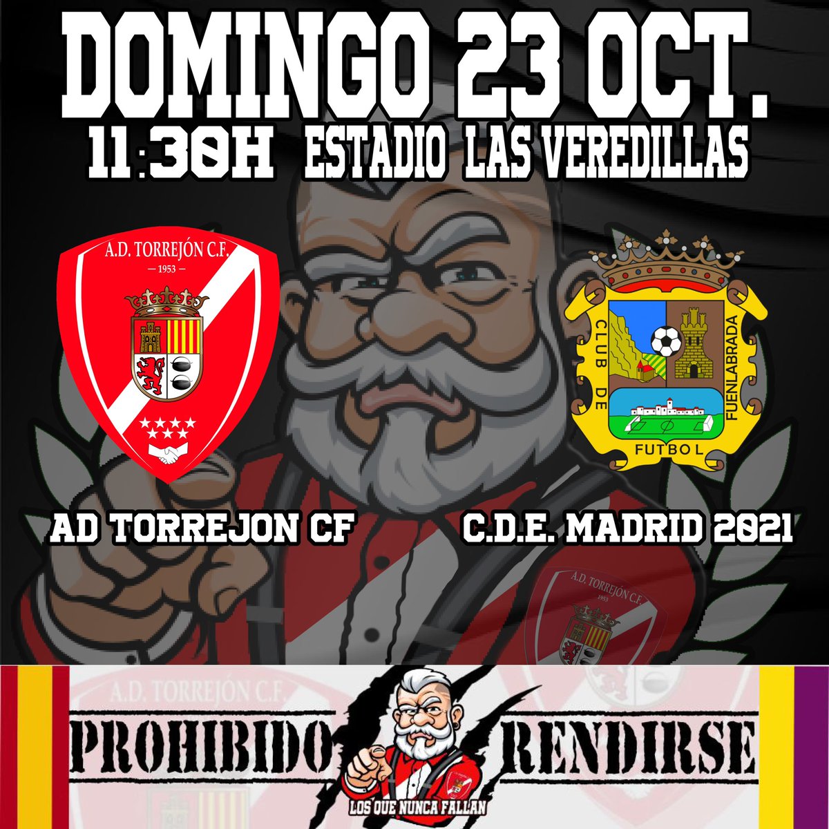 #prohibidorendirse 
#losquenucafallan 
<a href="/ContigoTorrejon/">SiempreContigoTorrejón</a>