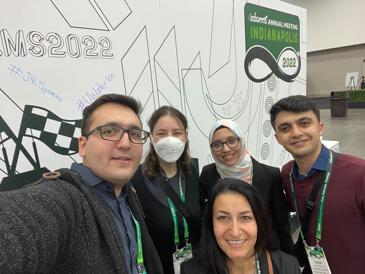 Kimia Ghobadi (@kimiaghobadi) on Twitter photo One of the best things about attending #INFORMS2022 is seeing all our friends and colleagues again. We had good representation from <a href="/JHUSystems/">CSSE at JHU</a> with <a href="/FarzinAhmadi5/">Farzin Ahmadi</a>, @FardinGanjkhan1, <a href="/har_avr/">Charalampos Avraam</a>, <a href="/yury_dvorkin/">Uzi (Yury) Dvorkin</a>
Missing a few in this pic but have <a href="/DanielleRipsman/">Danielle Ripsman</a> and Aliaa instead One of the best things about attending #INFORMS2022 is seeing all our friends and colleagues again. We had good representation from <a href="/JHUSystems/">CSSE at JHU</a> with <a href="/FarzinAhmadi5/">Farzin Ahmadi</a>, @FardinGanjkhan1, <a href="/har_avr/">Charalampos Avraam</a>, <a href="/yury_dvorkin/">Uzi (Yury) Dvorkin</a>
Missing a few in this pic but have <a href="/DanielleRipsman/">Danielle Ripsman</a> and Aliaa instead