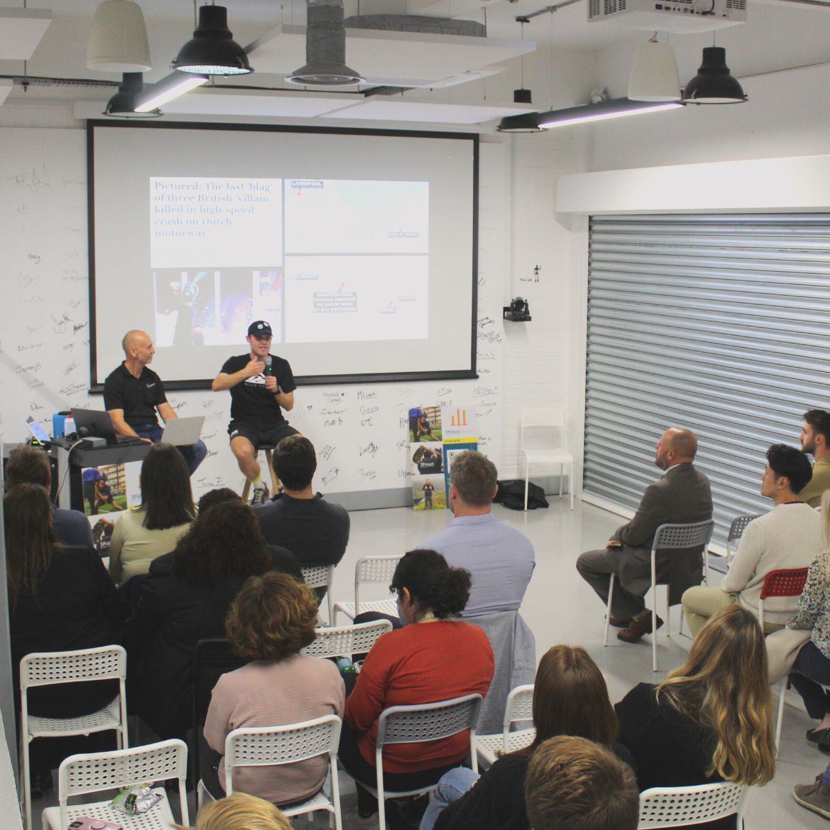 ClearScore's tweet photo. [1/5] We were delighted to host an evening with @johnmcavoy2 yesterday, on behalf of our partners at @3pillarsproject, at our HQ in Vauxhall. https://t.co/3EMReBHrsr
