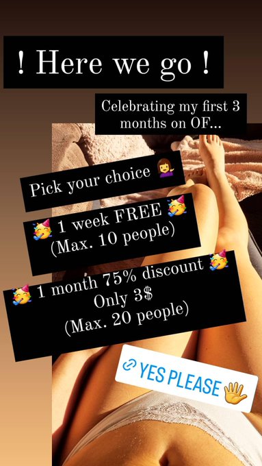 🥳 Celebrating 3 months on OF 🥳 Claim your FREE trial at https://t.co/70fc8QUVOf and get to know my naughty<a href="/tag/nsfwtwt%D9%8B%D9%8B"class="tags"><span>#nsfwtwtًً</span></a>