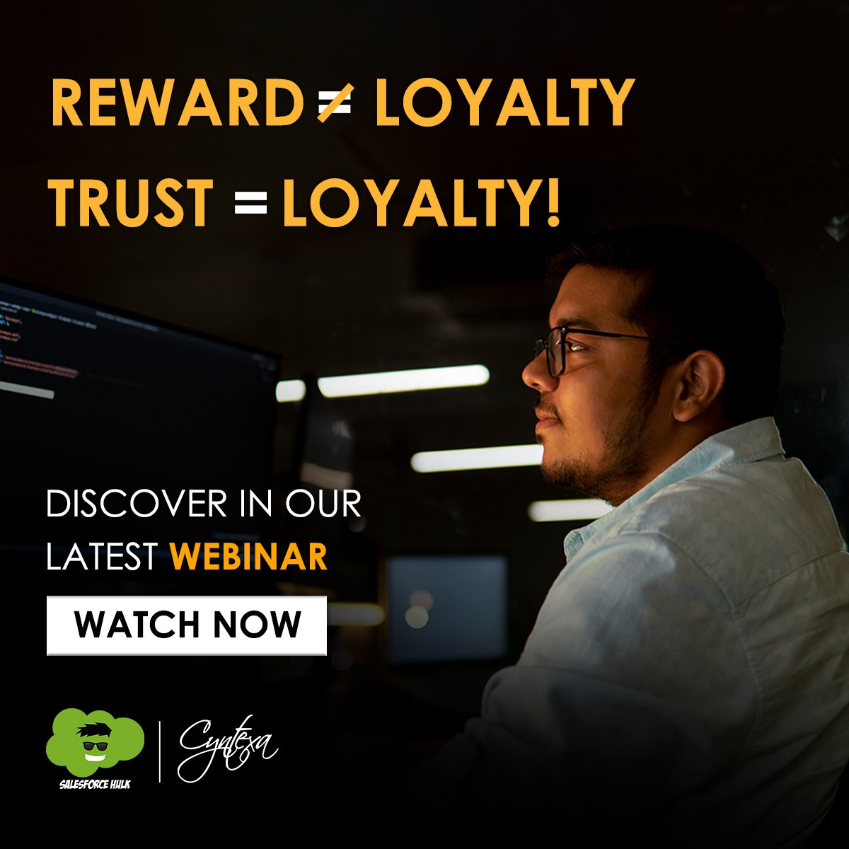 cyntexa's tweet image. Watch our latest webinar to know about loyalty management!

cyntexa.com/webinar/salesf…

#salesforce #salesforce#salesforceloyalty #salesforceindustriescloud #salesforceindustries #salesforceloyaltymanagement #salesforce #businesswebinar #webinar