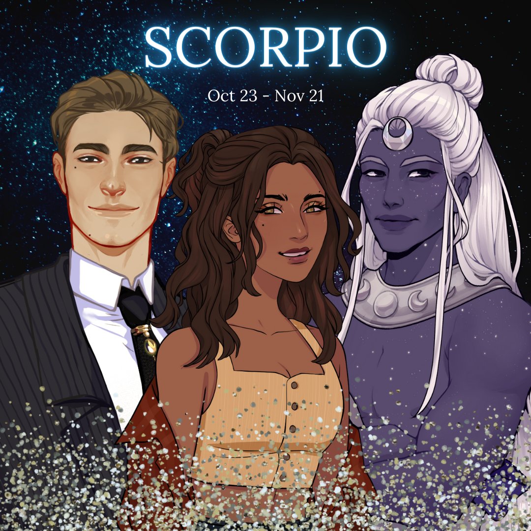 FictifGames's tweet photo. Happy birthday to the FictIf Scorpios: Astrellio from For The Love Of Gods, Nicky from Two Against The World, and Elise from Snow Falling In Love! Had you already guessed their zodiac?
#FictIfGames https://t.co/VOgHh4PKHU